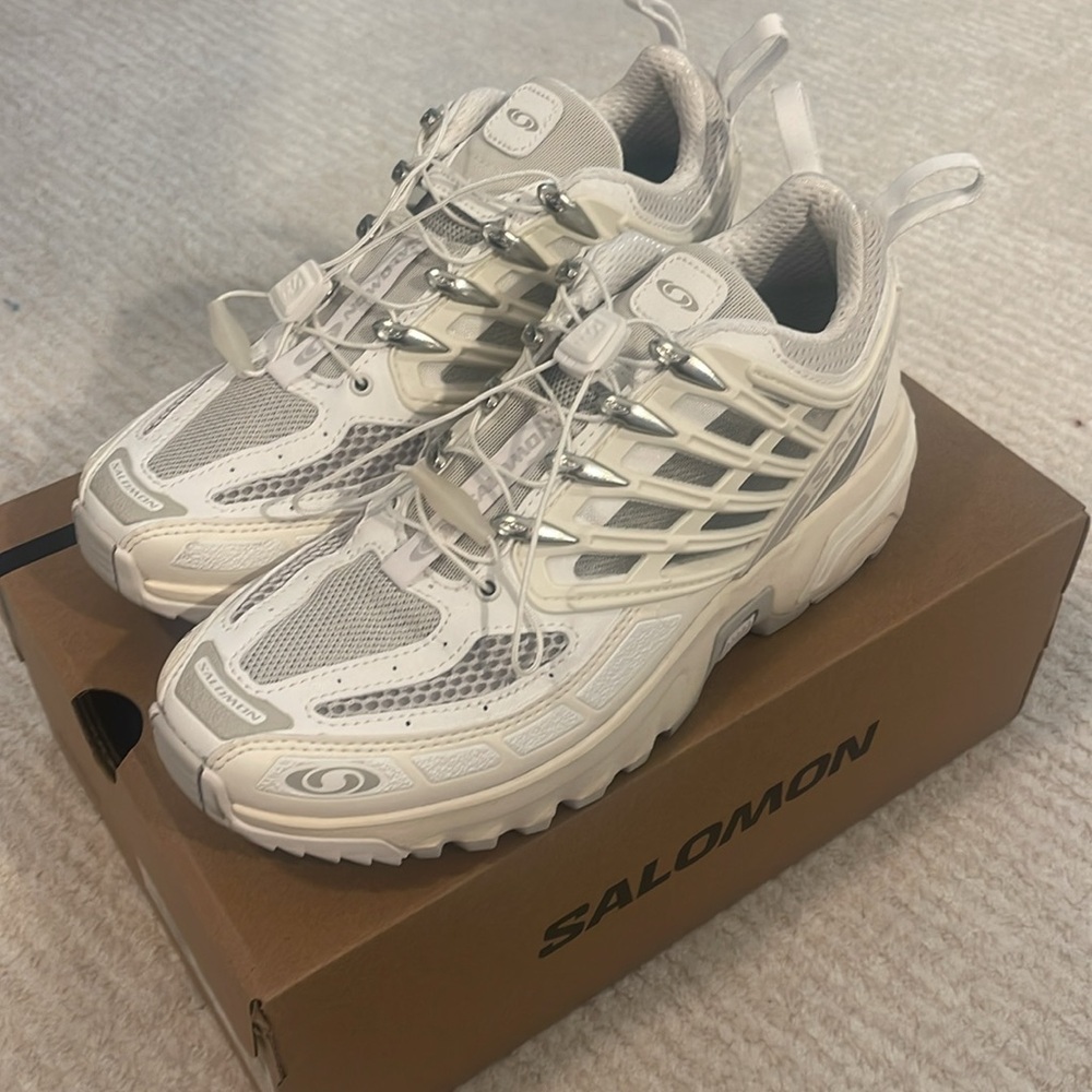 SALOMON ACS PRO White Vanilla Ice Lunar Rock